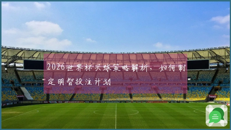 2026世界杯买球策略解析，如何制定明智投注计划